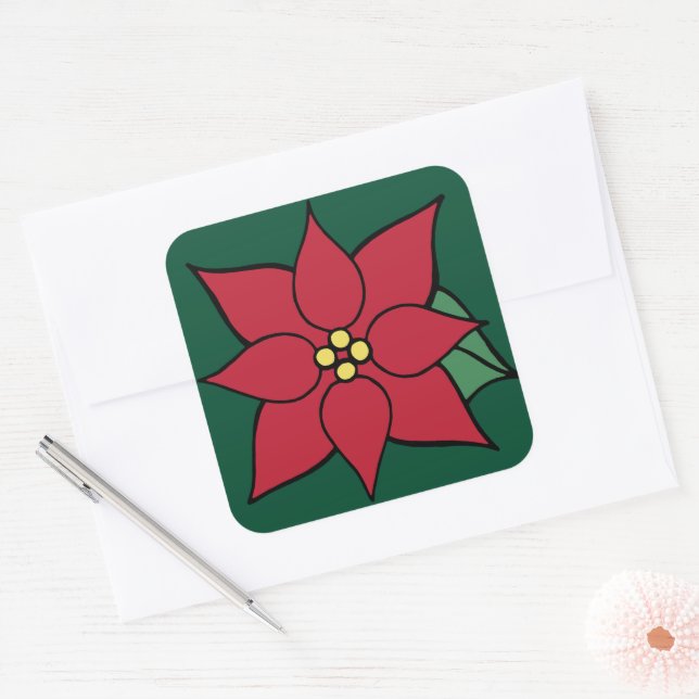 Big Poinsettia Stickers (Umschlag)