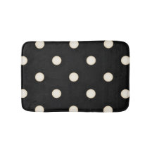 Big Polka Dots Antikes Weiß und Schwarz