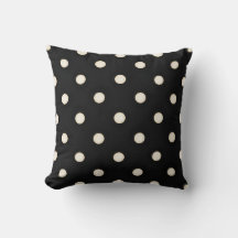 Big Polka Dots Antikes Weiß und Schwarz