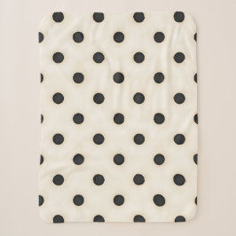 Big Polka Dots Schwarz und Antikes Weiß Sherpadecke