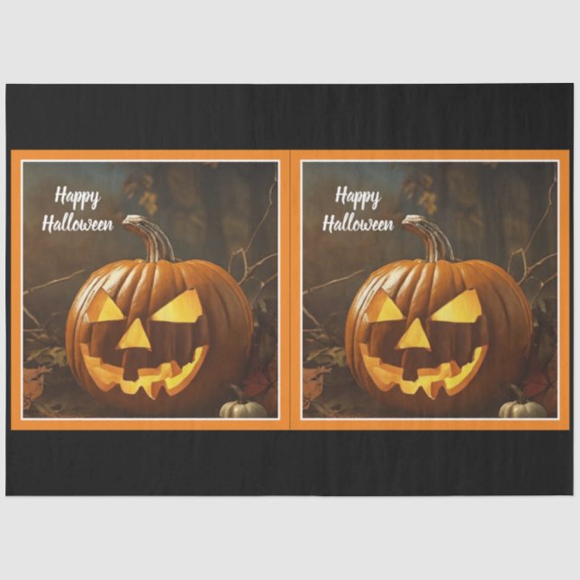 Big Pumpkin Halloween Collection Seidenpapier (Vorderseite)