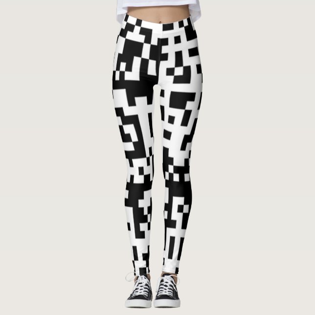 Big QR Codes Funky Squares Leggings lesen nenne mi (Vorderseite)