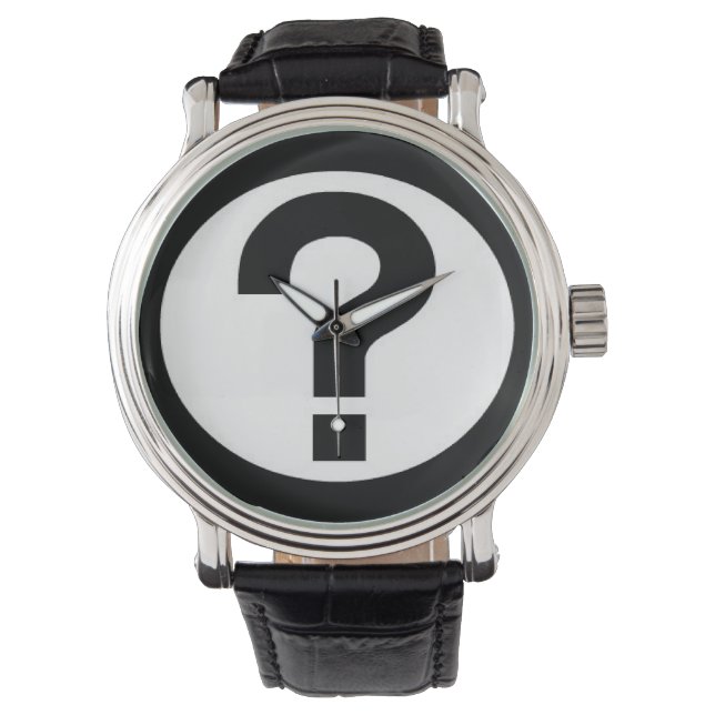 Big question mark watch armbanduhr (Vorderseite)