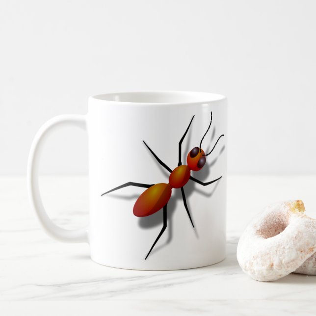 Big Red Ant Kaffeetasse (Mit Donut)