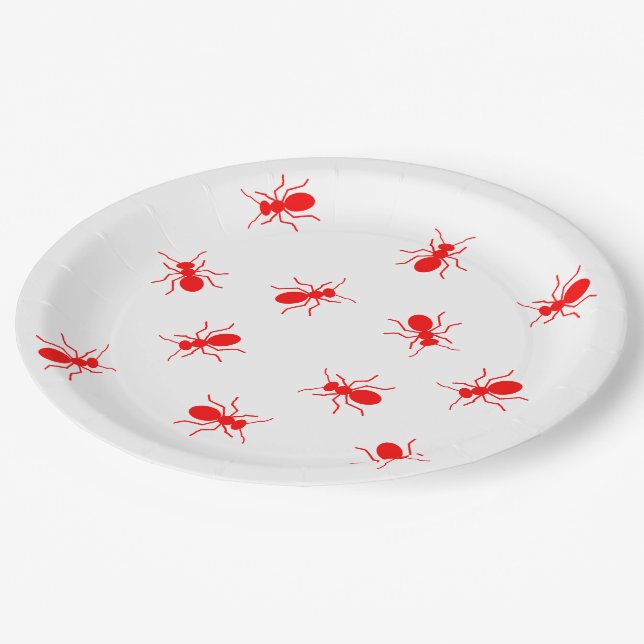 Big Red Ants Funny Picnic Novelty Paper Teller (Schrägansicht)