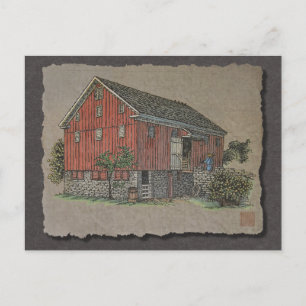 Big Red Bank Barn Postkarte
