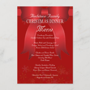 Big Red Bow Family Christmas Dinner Menu