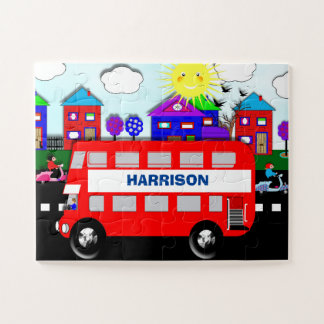 Big Red Bus Niedliche Personalisierte Kinder