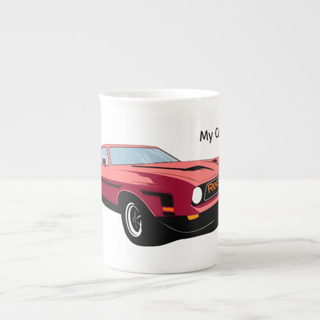Big Red Car Spezial-Tasse – Individueller Text Aut Prozellantasse (Vorderseite)