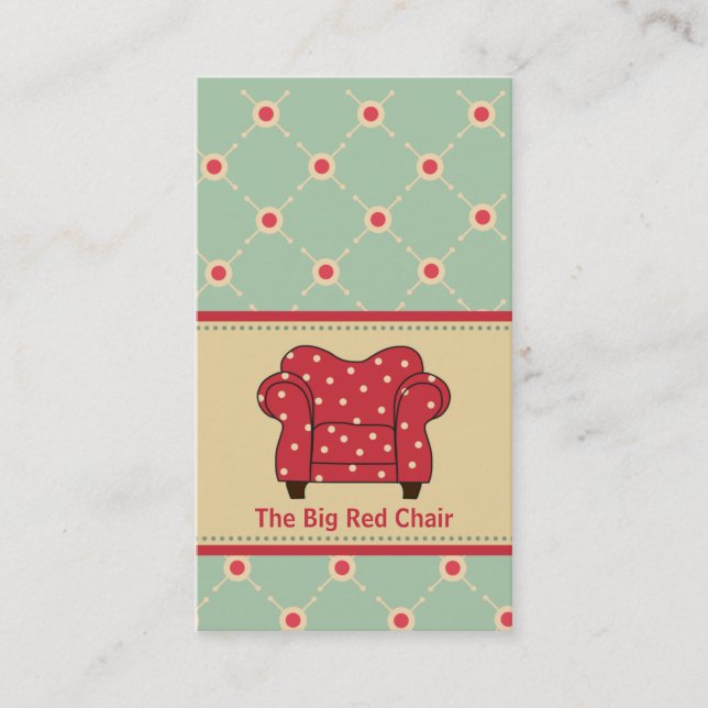 Big Red Chair Business Cards Visitenkarte (Vorderseite)