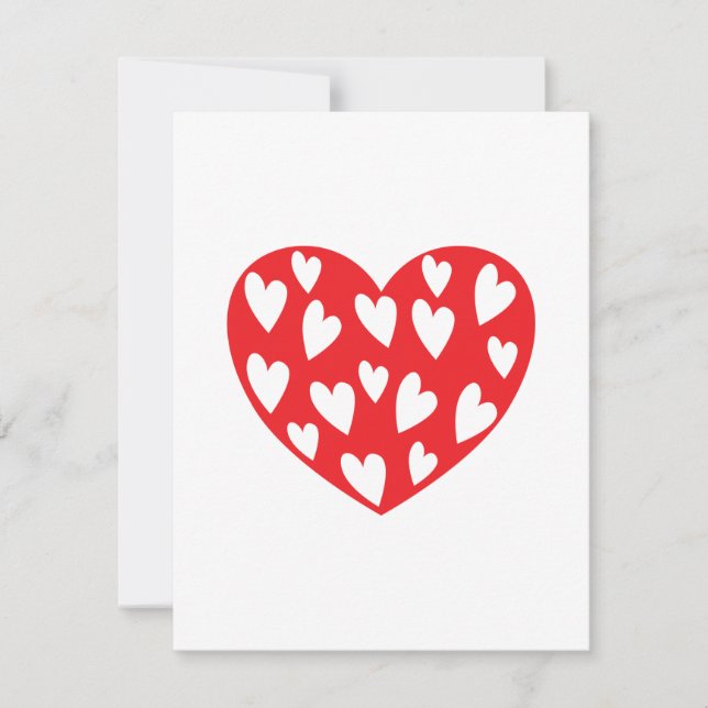 Big Red Heart Card Einladung (Vorderseite)
