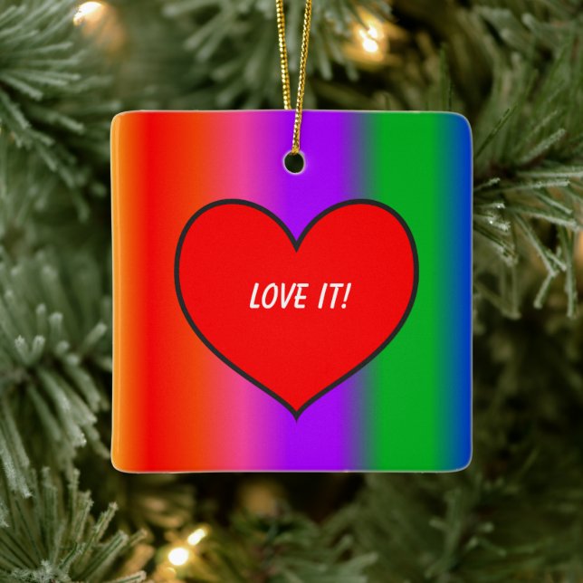 Big Red Heart  Keramikornament (Baum)