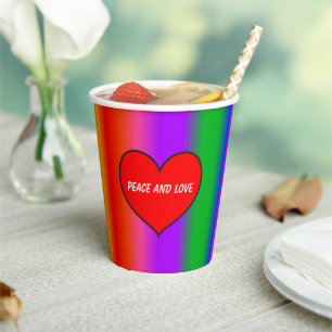Big Red Heart Pappbecher