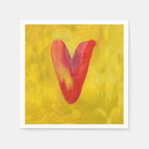 Big Red Heart Serviette