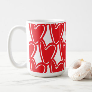 Big Red Hearts Paper Cup Kaffeetasse