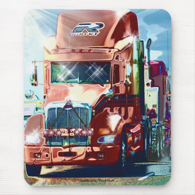 Big Red Heavy Lkw für Lkw & Lkw-Liebhaber Mousepad (Vorne)