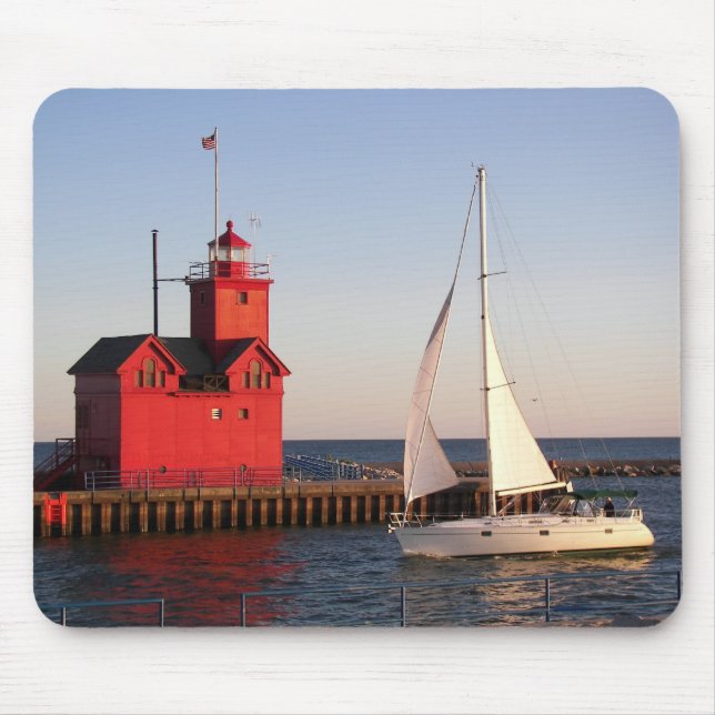Big Red Holland Leuchtturm Mousepad (Vorne)