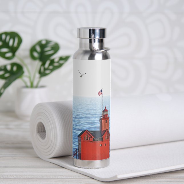 Big Red Lighthouse in Michigan Trinkflasche (Yoga)