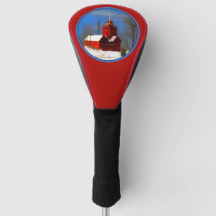 Big Red Lighthouse Malerei - Originelle Kunst Golf Headcover