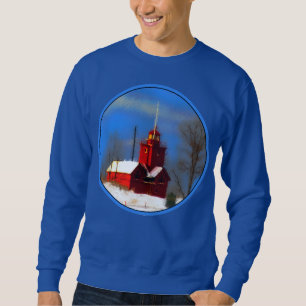 Big Red Lighthouse Malerei - Originelle Kunst Sweatshirt