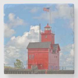Big Red Lighthouse Steinuntersetzer