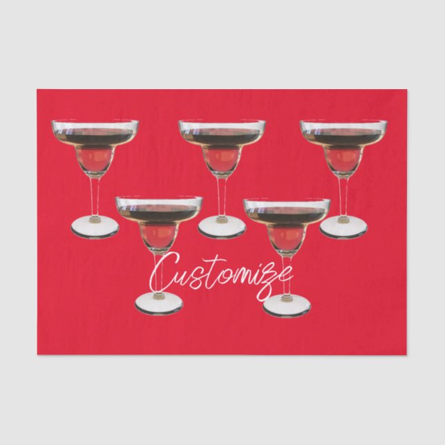 Big Red Margarita Cocktail Drink Thunder_Cove Seidenpapier (Vorderseite)