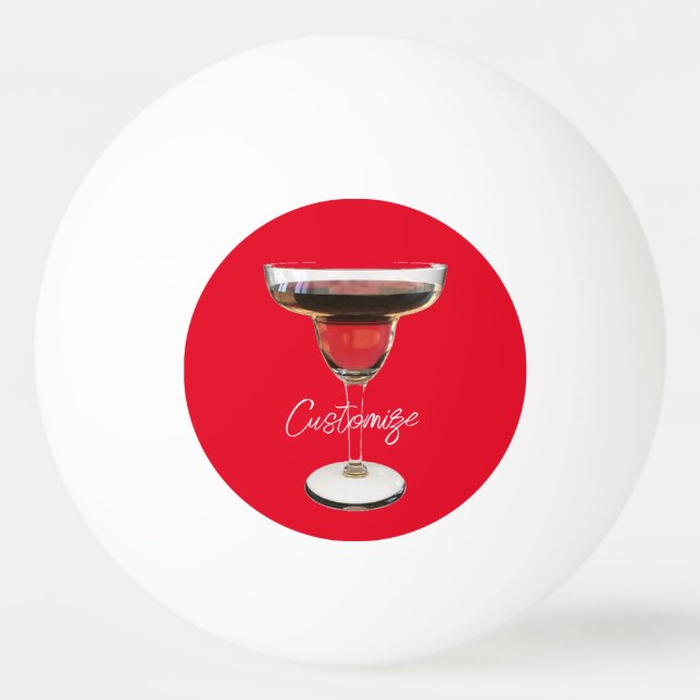 Big Red Margarita Cocktail Drink Thunder_Cove Tischtennisball (Vorderseite)