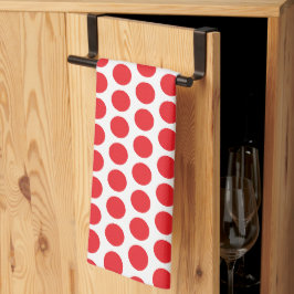 Big Red Polka Dots Handtuch