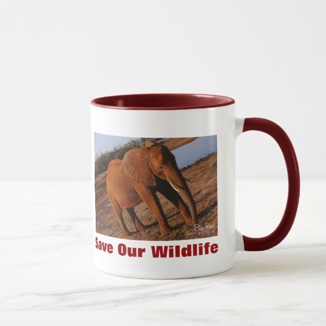 Big Red Rettete Our Wildlife Tasse (Rechts)