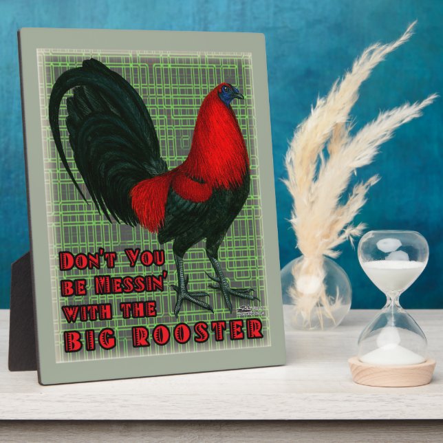 Big Red Rooster Fotoplatte (Seite)