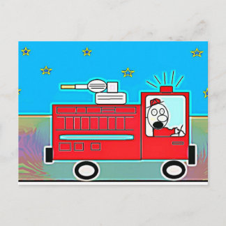 Big Red Truck Postkarte