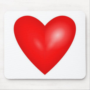 Big Red Valentine Heart Mousepad