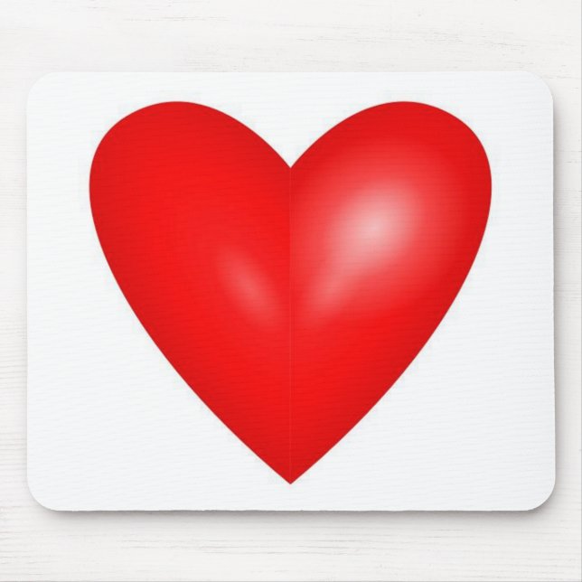 Big Red Valentine Heart Mousepad (Vorne)