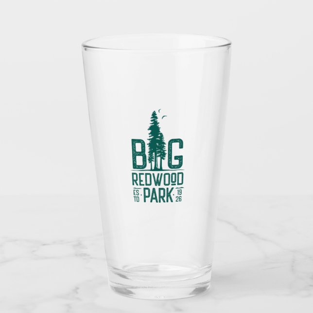 Big Redwood Park Bierglas Glas (Vorderseite)