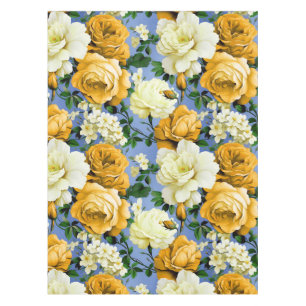 Big Retro Gelbe Rose Blume Tischdecke
