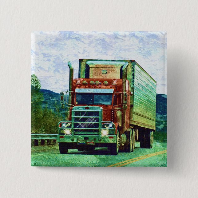 BIG RIG LKW & LKW für LKW-Liebhaber Button (Vorderseite)