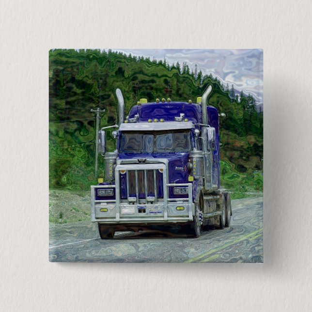 BIG RIG LKW & LKW für LKW-Liebhaber Button (Vorderseite)