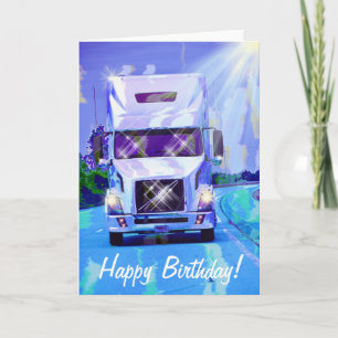 Big Rig Lourde Transport Truck-lover Carte d'anniv