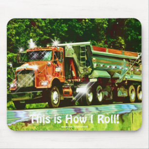 Big Rig Red Cargo Truck für Kinder und Lkw Mousepad