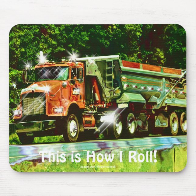 Big Rig Red Cargo Truck für Kinder und Lkw Mousepad (Vorne)