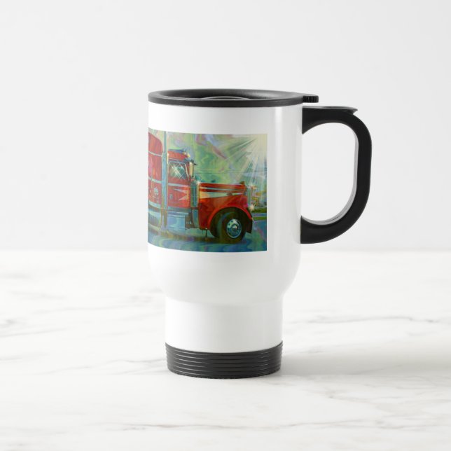 Big Rig Red Cargo Truck für Kinder und Lkw Reisebecher (Rechts)