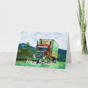 Big Rig Road-liner Truck-lover Carte d'anniversair