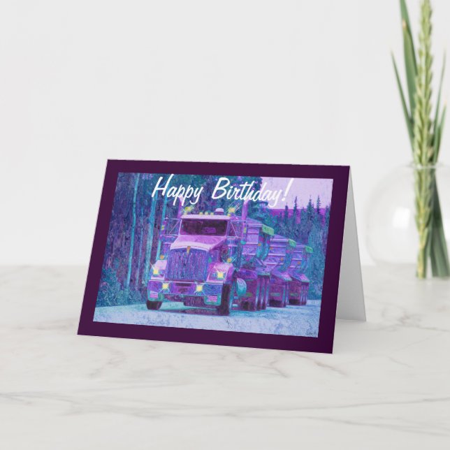 Big Rig Road-liner Truck-lover Carte d'anniversair (Devant)