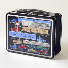 Big Rig Trucks Metal Lunchbox
