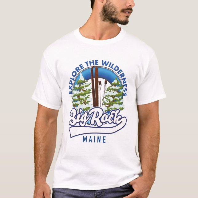 Big Rock Maine Skifahrerbuch T-Shirt (Vorderseite)