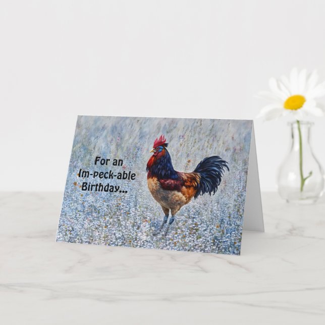 Big Rooster Farm Blume Funny Birthday Card Karte (Kleine Pflanze)