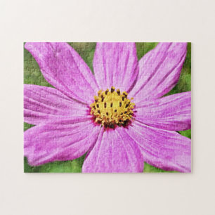 Big Rose Daisy Cosmos Flower Art Puzzle