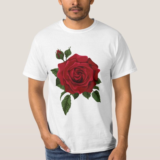 Big Rose Men Value T - Shirt dieser Klassik (Vorderseite)