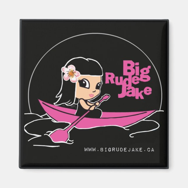 Big Rude Jake: Mädchen in der rosa Kanone Magnet (Vorne)