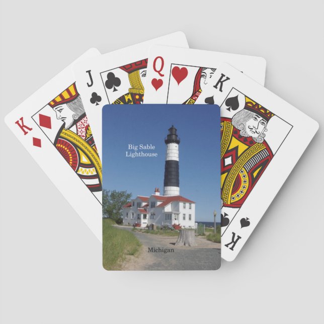 Big Sable Lighthouse jeu de cartes (dos)